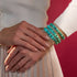 Menthe bleue | Argent sterling 925 | Bracelet en verre Firefly